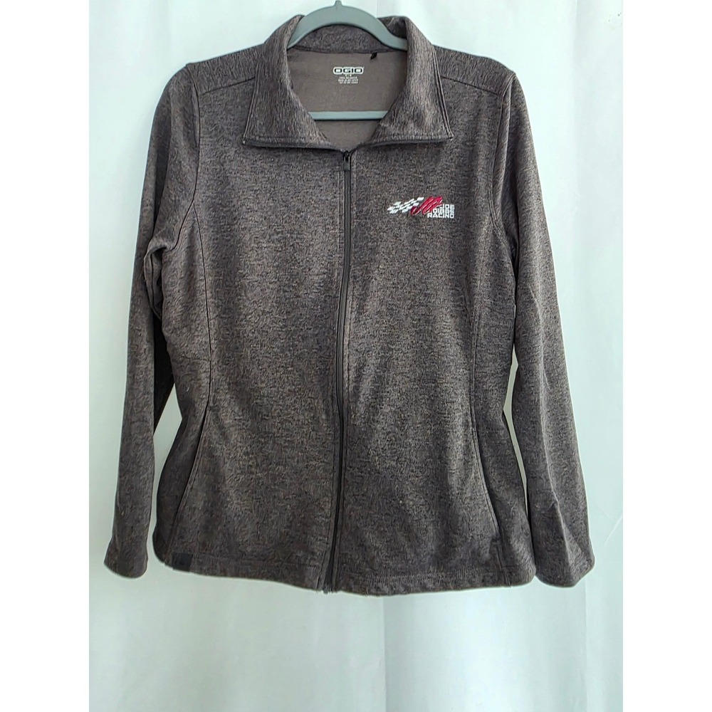 Ogio Joe‎ Gibbs Racing Jacket Full Zip NASCAR Brown Heather Mens